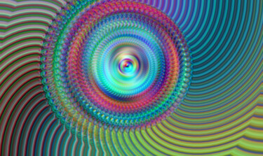Digitale Kunst mit dem Titel "Vortex Vibrant" von Shanny Ask Lasasa, Original-Kunstwerk, Digitale Malerei