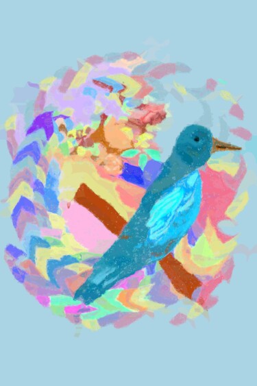 Digitale Kunst getiteld "Flight in Color Sym…" door Shanny Ask Lasasa, Origineel Kunstwerk, Digitaal Schilderwerk