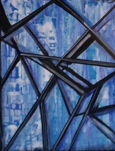 "Windows geometric m…" başlıklı Tablo Shar'S Art tarafından, Orijinal sanat, Akrilik Ahşap Sedye çerçevesi üzerine monte edi…