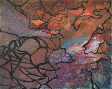 "Wildfires Abstract…" başlıklı Tablo Shar'S Art tarafından, Orijinal sanat, Akrilik Ahşap Sedye çerçevesi üzerine monte edil…