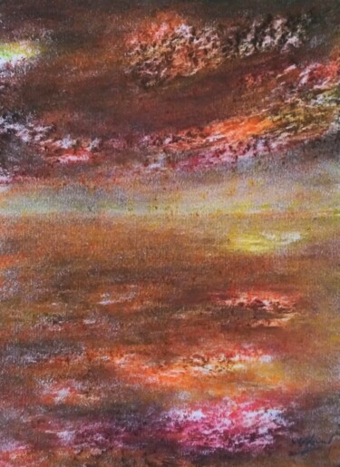 Malerei mit dem Titel "Glimmer" von Sharat Pandit, Original-Kunstwerk, Pastell