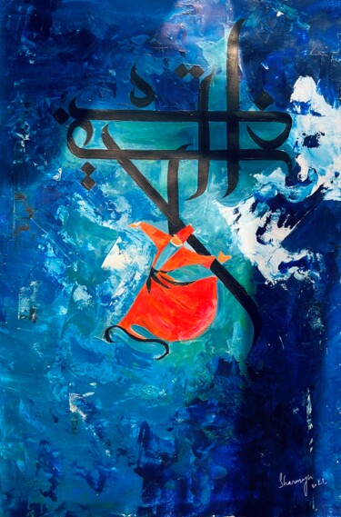 Schilderij getiteld "Modern Abstract Whi…" door Sharmene Yousuf (Meneartiste), Origineel Kunstwerk, Olie