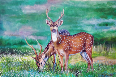 Painting titled "Spotted" by Shashintha Dilhani, Original Artwork, Acrylic