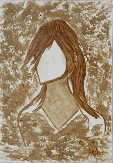 Картина под названием "Candid Spark" - Shelina Khimji, Подлинное произведение искусства, Акварель Установлен на Деревянная р…
