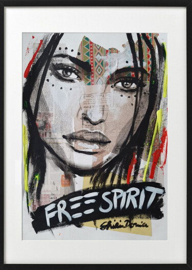 Картина под названием "FREE SPIRIT 2" - Shirin Donia, Подлинное произведение искусства, Акрил