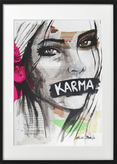 Картина под названием "KARMA 2" - Shirin Donia, Подлинное произведение искусства, Акрил