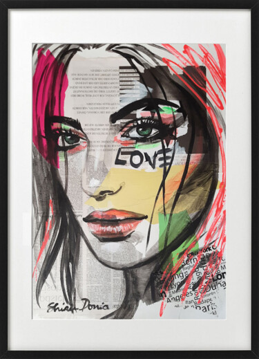 Peinture intitulée "LOVE 1" par Shirin Donia, Œuvre d'art originale, Acrylique