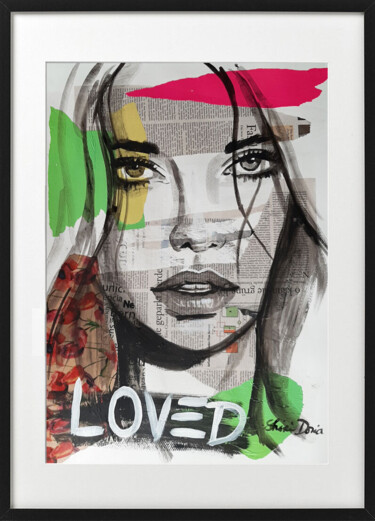 "LOVED 1" başlıklı Tablo Shirin Donia tarafından, Orijinal sanat, Akrilik