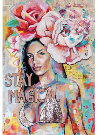 Malerei mit dem Titel "MAGICAL" von Shirin Donia, Original-Kunstwerk, Acryl Auf Holzplatte montiert