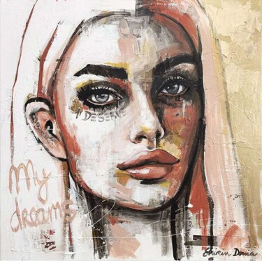 Malerei mit dem Titel "I DESERVE MY DREAMS" von Shirin Donia, Original-Kunstwerk, Acryl Auf Keilrahmen aus Holz montiert
