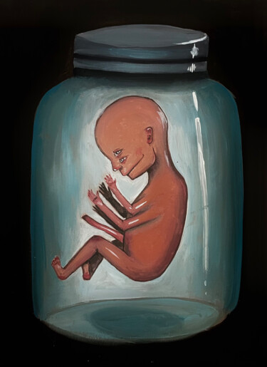 绘画 标题为“Embryo in a Jar” 由Shiritaki, 原创艺术品, 水粉