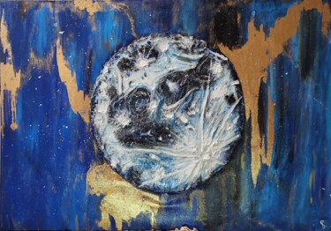 "Золотая луна" başlıklı Tablo Shivai tarafından, Orijinal sanat, Akrilik