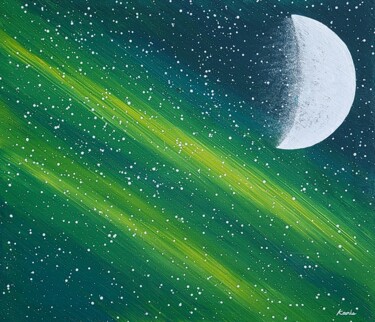 Картина под названием "midnight green" - So Hyon Kim, Подлинное произведение искусства, Акрил