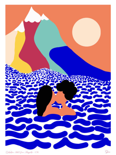 "Ocean of love" başlıklı Dijital Sanat Sho tarafından, Orijinal sanat, Dijital Resim