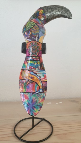 Sculpture titled "Toucan flashy" by Siberil Rey, Original Artwork, Collages