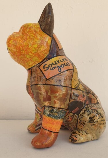 Rzeźba zatytułowany „MAX le dog” autorstwa Siberil Rey, Oryginalna praca, Ceramika