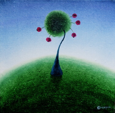 Peinture intitulée "Красные сережки" par Oleg Sidorov, Œuvre d'art originale, Huile