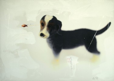 Pintura titulada "Chinese Zodiac - Dog" por Sien He, Obra de arte original