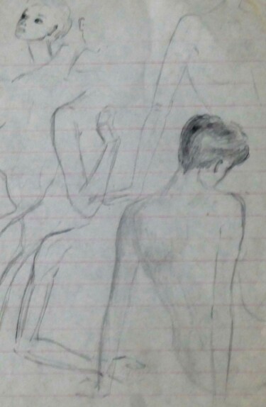 Drawing titled "Model in Deep Thoug…" by Sieglinde (Siggy) Margarete Schitter, Original Artwork, Graphite