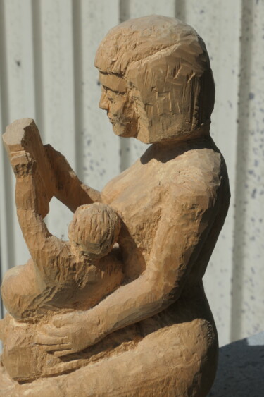 Sculpture titled "The Reader - 1" by Sieglinde (Siggy) Margarete Schitter, Original Artwork, Wood