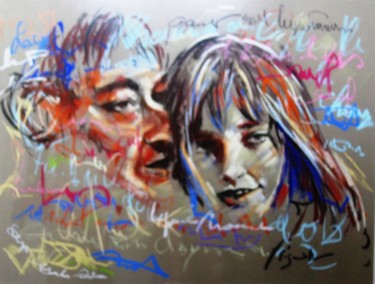 Peinture intitulée "Serge Gainsbourg-Ja…" par Yannick Sigwalt, Œuvre d'art originale, Pastel