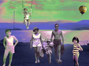 Digitale Kunst mit dem Titel "SUMMER MEMORIES" von Silva Nironi, Original-Kunstwerk, Digitale Collage