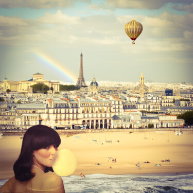 Digital Arts titled "SUR LA PLAGE DE PAR…" by Silva Nironi, Original Artwork, Digital Collage