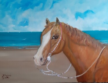Peinture intitulée "Aspettando il caval…" par Silvana Gatti, Œuvre d'art originale, Huile