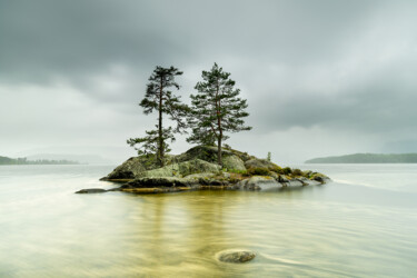 Photography titled "Island in yellow Wa…" by Gerald Berghammer, Original Artwork, Digital Photography