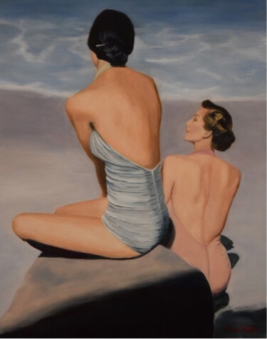 Malerei mit dem Titel "Feminine grace" von Silvia Habán, Original-Kunstwerk, Öl