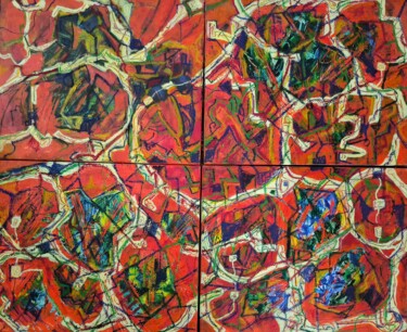 Картина под названием "Impasses et détours" - Silvia Inés Larrañaga, Подлинное произведение искусства, Акрил Установлен на Д…