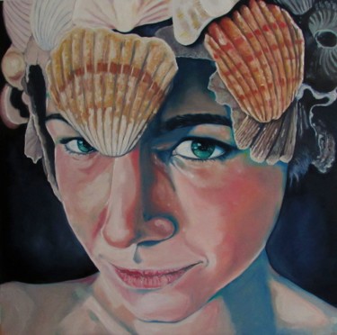 Картина под названием "Meerjungfrau" - Silvia Sarsano, Подлинное произведение искусства, Масло