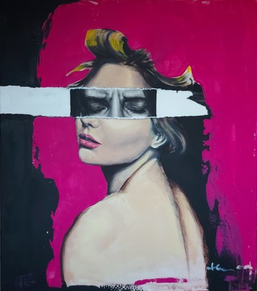 Картина под названием "Eyes Never Lie" - Silvia Ene, Подлинное произведение искусства, Акрил Установлен на Деревянная панель