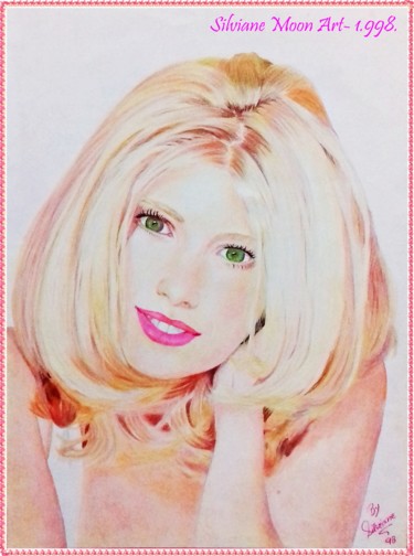 Drawing titled "Laura Bailey." by Silviane Moon, Original Artwork, Pencil