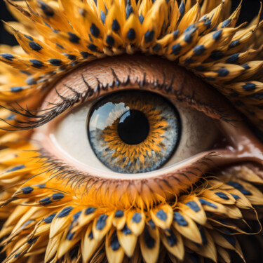 Arte digital titulada "Catching an eye" por Simon Dara, Obra de arte original, Imagen generada por IA