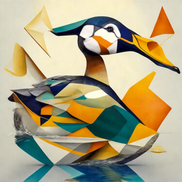 Arte digitale intitolato "Abduck #2" da Simon Dara, Opera d'arte originale, Immagine generata dall'IA