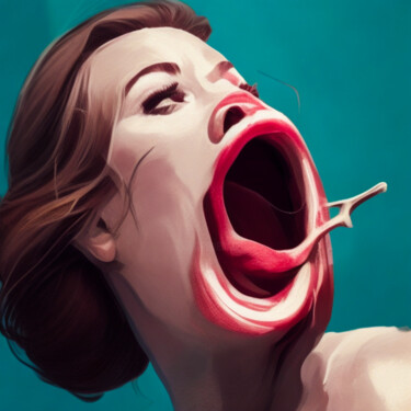 Digital Arts titled "Big mouth" by Simon Dara, Original Artwork, AI generated image