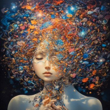 Digitale Kunst mit dem Titel "An unconscious mind…" von Simon Dara, Original-Kunstwerk, KI-generiertes Bild
