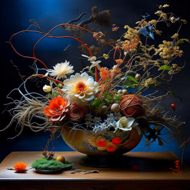 Artes digitais intitulada "ikebana" por Simon Levin, Obras de arte originais, Imagem gerada por IA