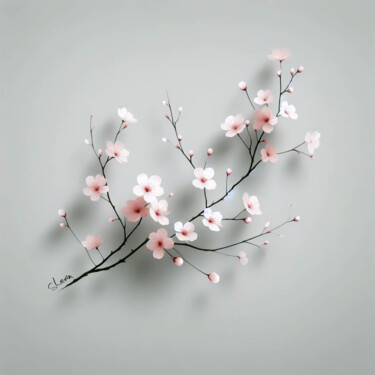 Digitale Kunst getiteld "spring beauty of na…" door Simon Levin, Origineel Kunstwerk, Digitaal Schilderwerk