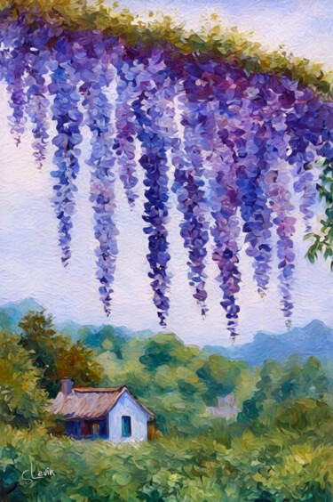 Digital Arts titled "wisterie" by Simon Levin, Original Artwork, Digital Painting