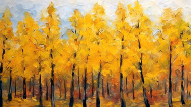 Arte digitale intitolato "autumn's splendor" da Simon Levin, Opera d'arte originale, Pittura digitale