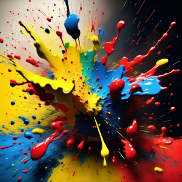 Arts numériques intitulée "color and energy be…" par Simon Levin, Œuvre d'art originale, Peinture numérique