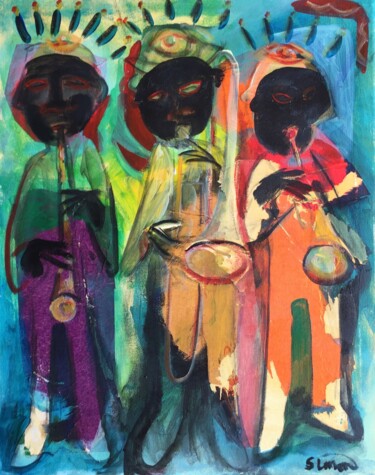 Malarstwo zatytułowany „jazz 17” autorstwa Simon Taylor, Oryginalna praca, Akryl