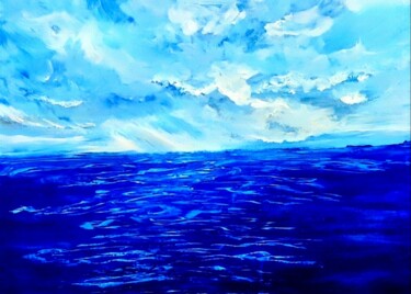 Pittura intitolato "Deep Water" da Simona Rossi (MoTó), Opera d'arte originale, Tempera
