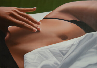 Schilderij getiteld "Nude" door Simona Tsvetkova, Origineel Kunstwerk, Olie