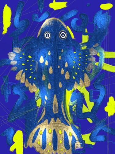 Grafika cyfrowa / sztuka generowana cyfrowo zatytułowany „fish 1#” autorstwa Simone Tirelli, Oryginalna praca, Malarstwo cyf…