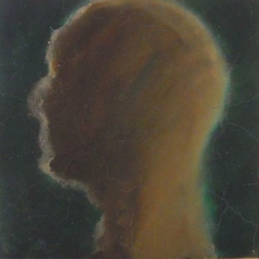 Digital Arts titled "The head of a man.…" by Olga Simonova, Original Artwork, Photo Montage Mounted on Wood Stretcher frame
