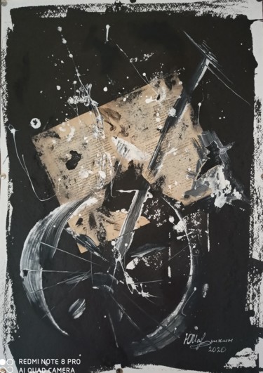 Peinture intitulée "колесо фартуны" par Iurii Marushkin, Œuvre d'art originale, Acrylique Monté sur Carton