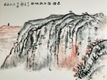 Peinture intitulée "Chinese painting mo…" par Siyuan Li, Œuvre d'art originale, Encre
